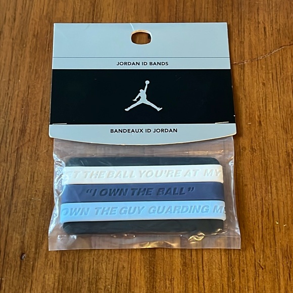 Nike Jordan Baller ID Bands wristbands new vintage navy / white / Carolina Blue